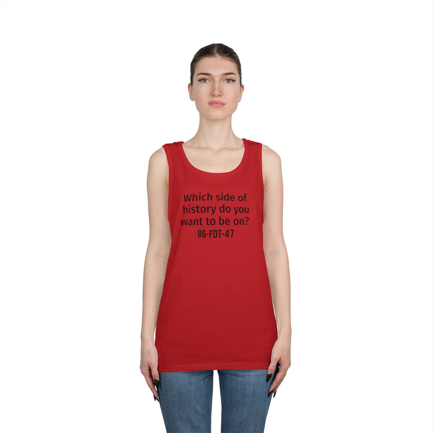 Which side of History?  Unisex Tank Top, Casual Wear, History Lover's Gift, Affirmation Shirt, Summer Fashion, Thought-Provoking Apparel