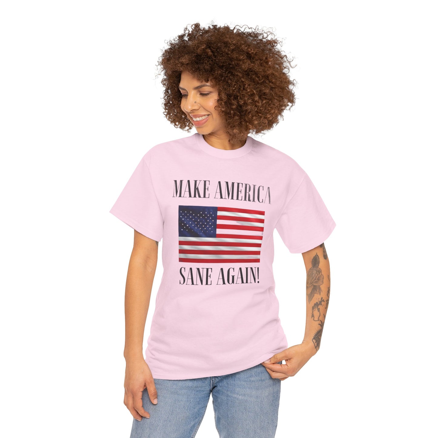 Make America Sane Again! T-Shirt, Unisex Graphic T-Shirt, Political Statement Tee, Anti Fascism, Anti MAGA
