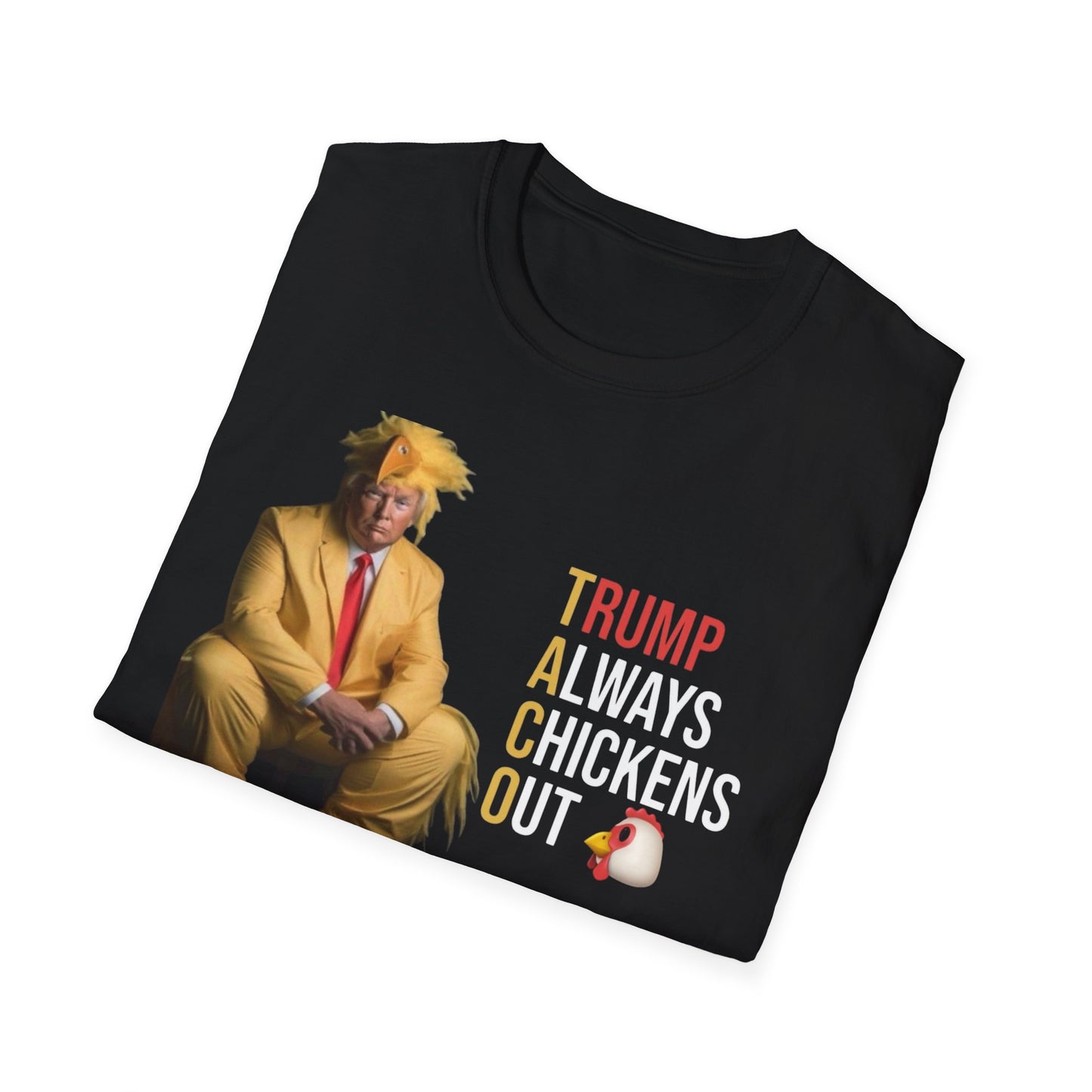 Trump Chicken Out Unisex T-Shirt, Funny Political Tee, Gift for Friends, Election Humor, Casual Wear