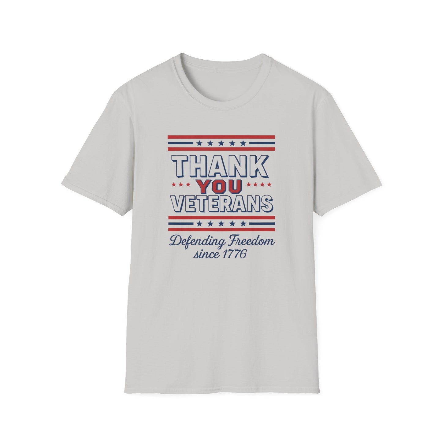 Thank You Veterans Defending Freedom since 1776 unisex tshirt, patriotic tshirt, 4th of July shirt honoring veterans, pro vet