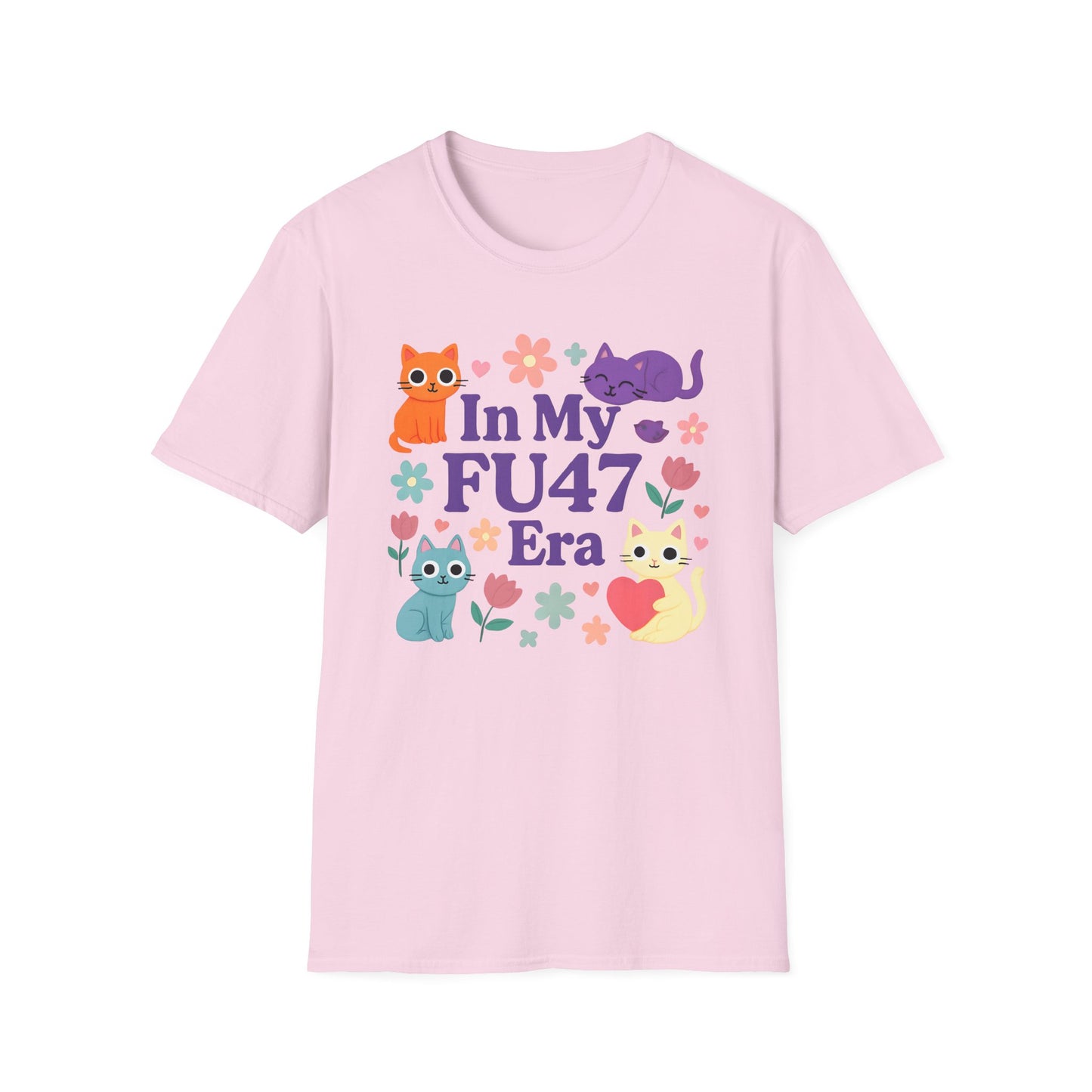 In My FU47 Era Unisex Tee, Cat Lover Gift, Comfortable Casual Wear, Funny Pet Humor, Perfect for Birthdays