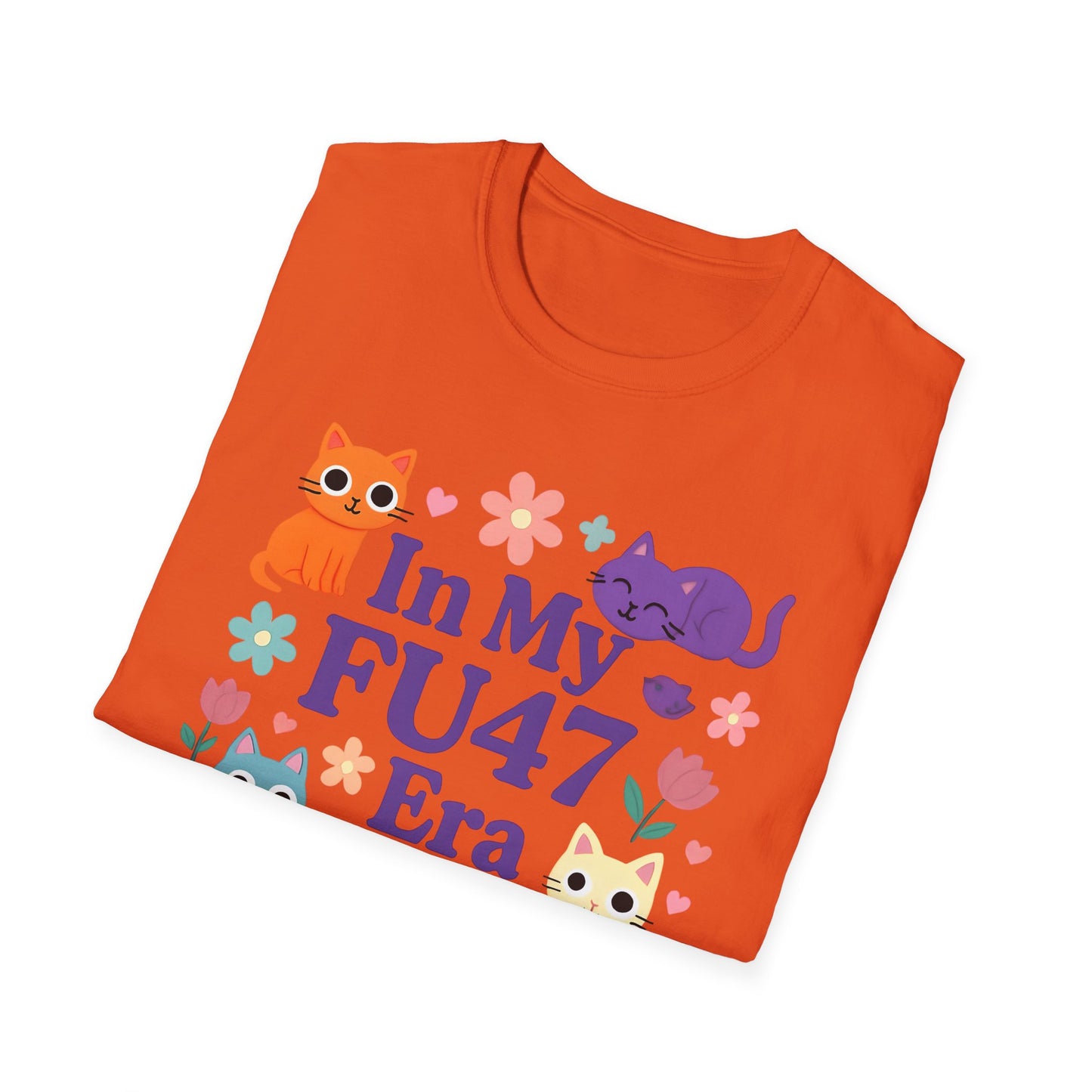 In My FU47 Era Unisex Tee, Cat Lover Gift, Comfortable Casual Wear, Funny Pet Humor, Perfect for Birthdays