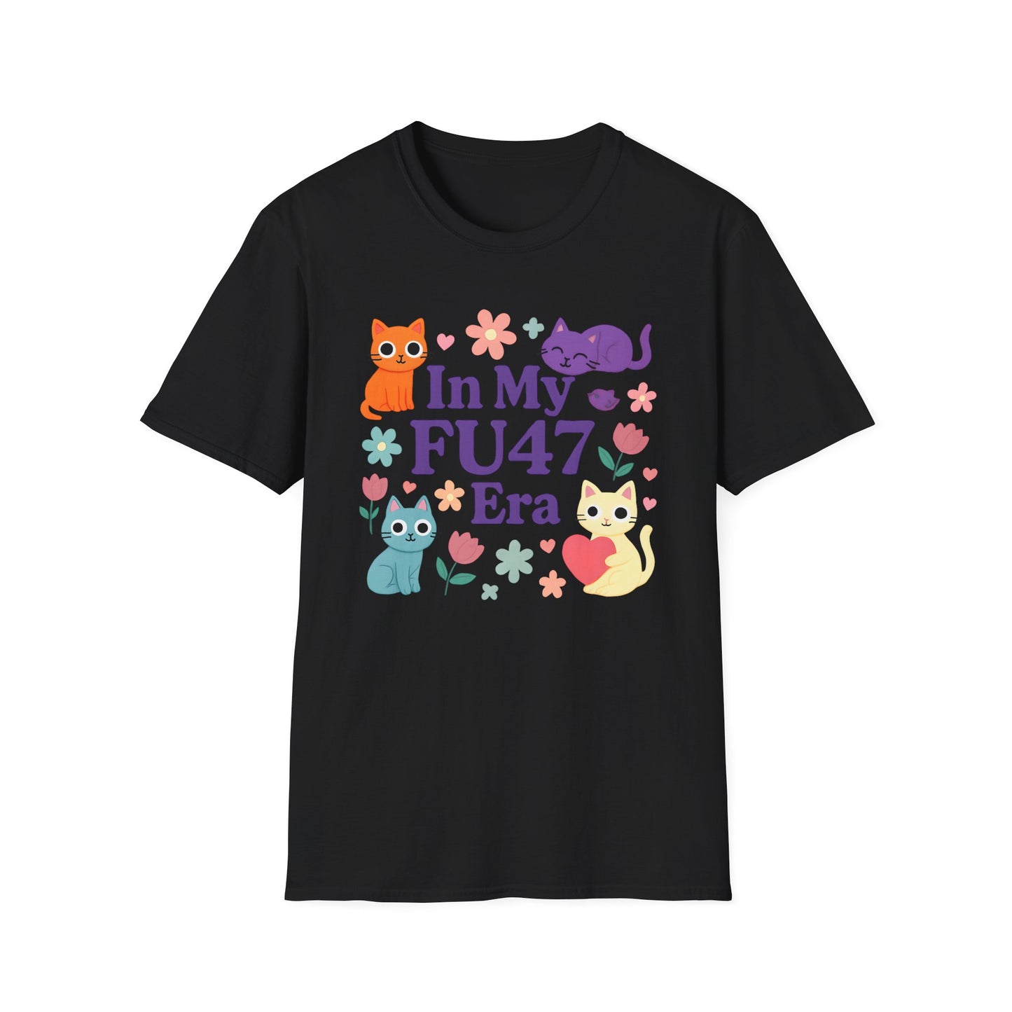In My FU47 Era Unisex Tee, Cat Lover Gift, Comfortable Casual Wear, Funny Pet Humor, Perfect for Birthdays