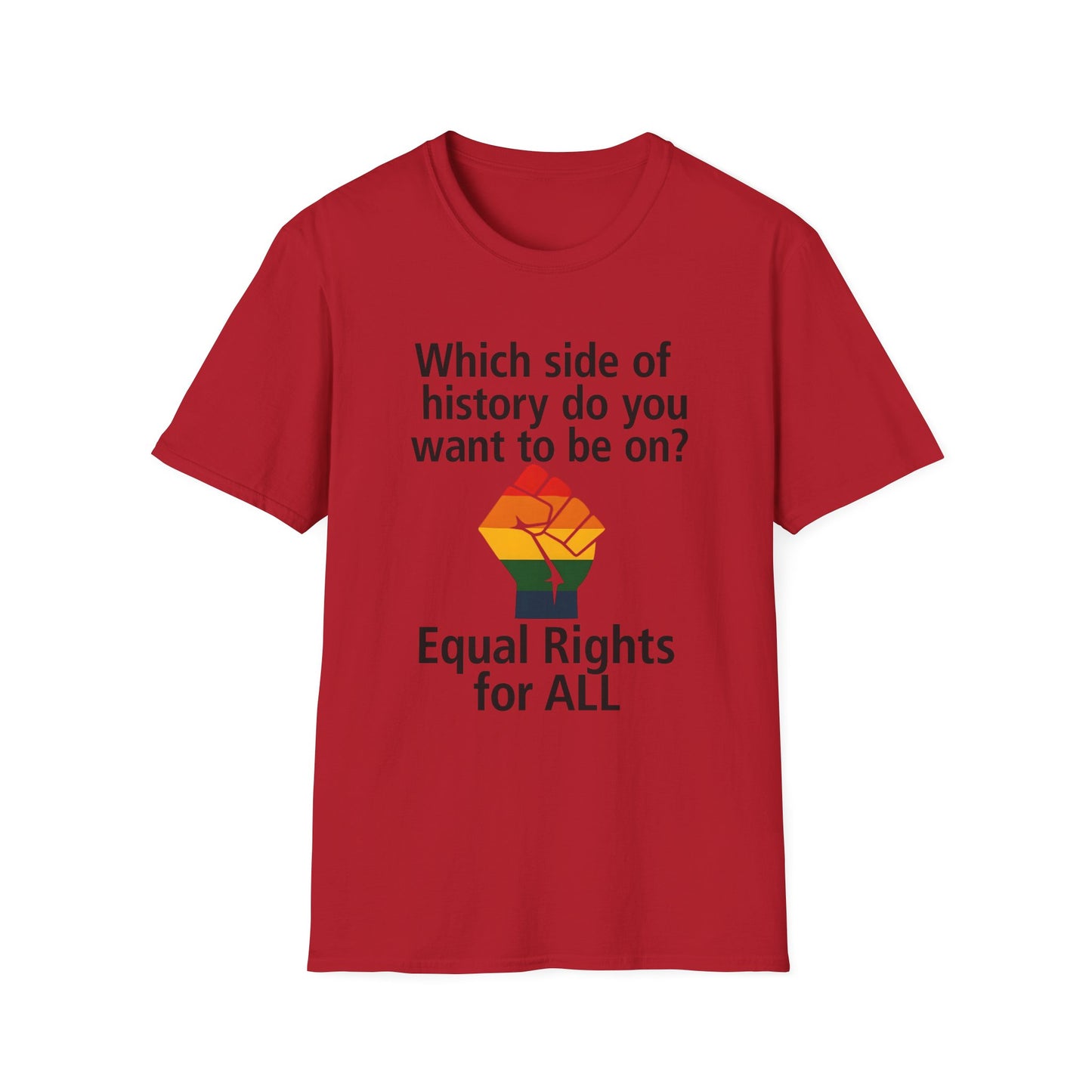 Equal Rights for All - What side of history do you want to be on? unisex T-shirt, Political Tee, Voter's Shirt, Casual Wear