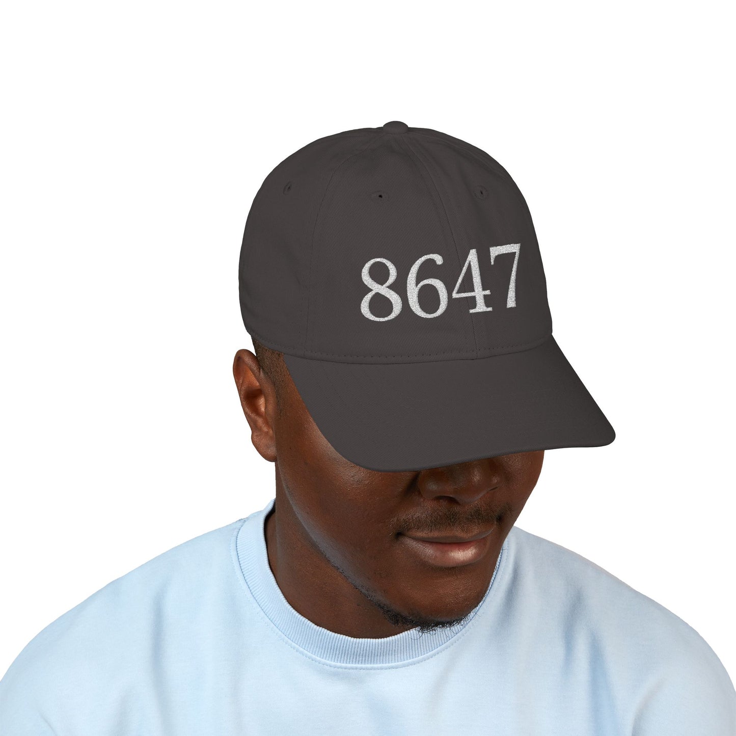 8647 Embroidered Baseball Cap | Eco-Friendly Headwear, Casual Style, Unisex Gift, Everyday Accessory, Outdoor Activities