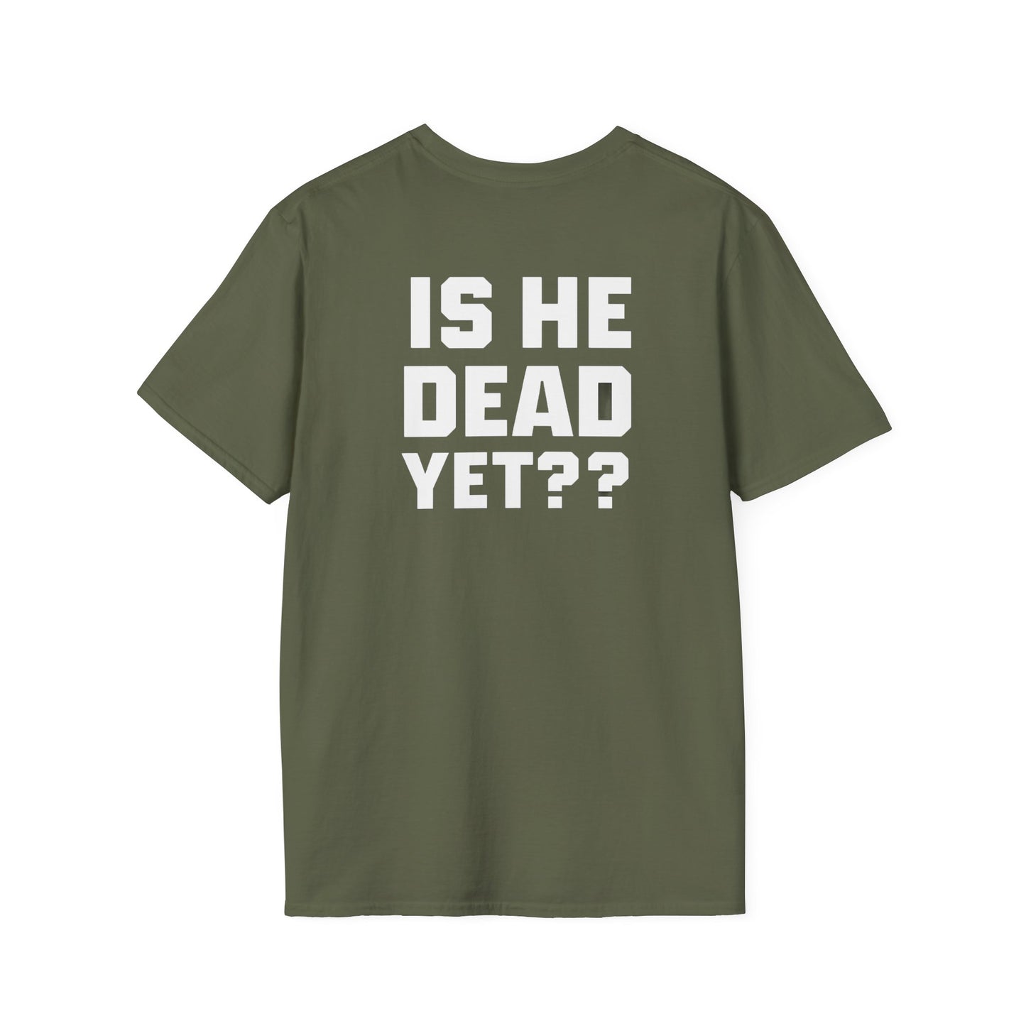 8647 front and back Softstyle T-Shirt with Quirky Slogan, Great for Casual Wear, Gift for Friends, Unique Birthday Present, Everyday Humor