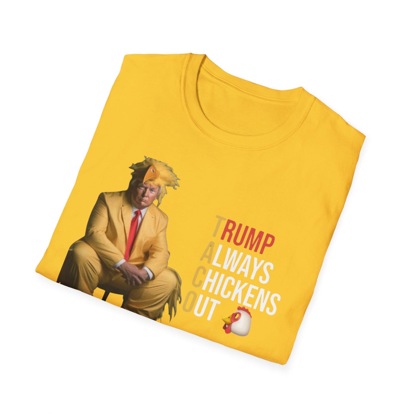 Trump Chicken Out Unisex T-Shirt, Funny Political Tee, Gift for Friends, Election Humor, Casual Wear
