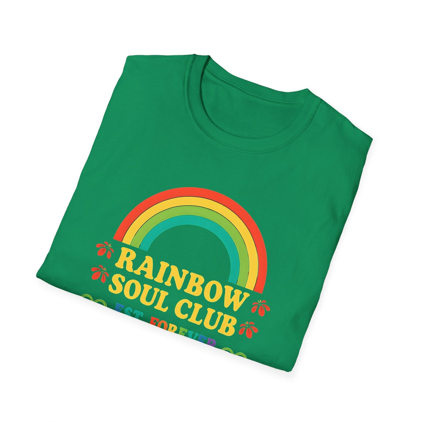 Rainbow Soul Club Pride T-Shirt, Retro Pride Tee, Cute Gift for Friends, LGBTQ+ Celebration Shirt, Summer Vibes Apparel, Casual Everyday
