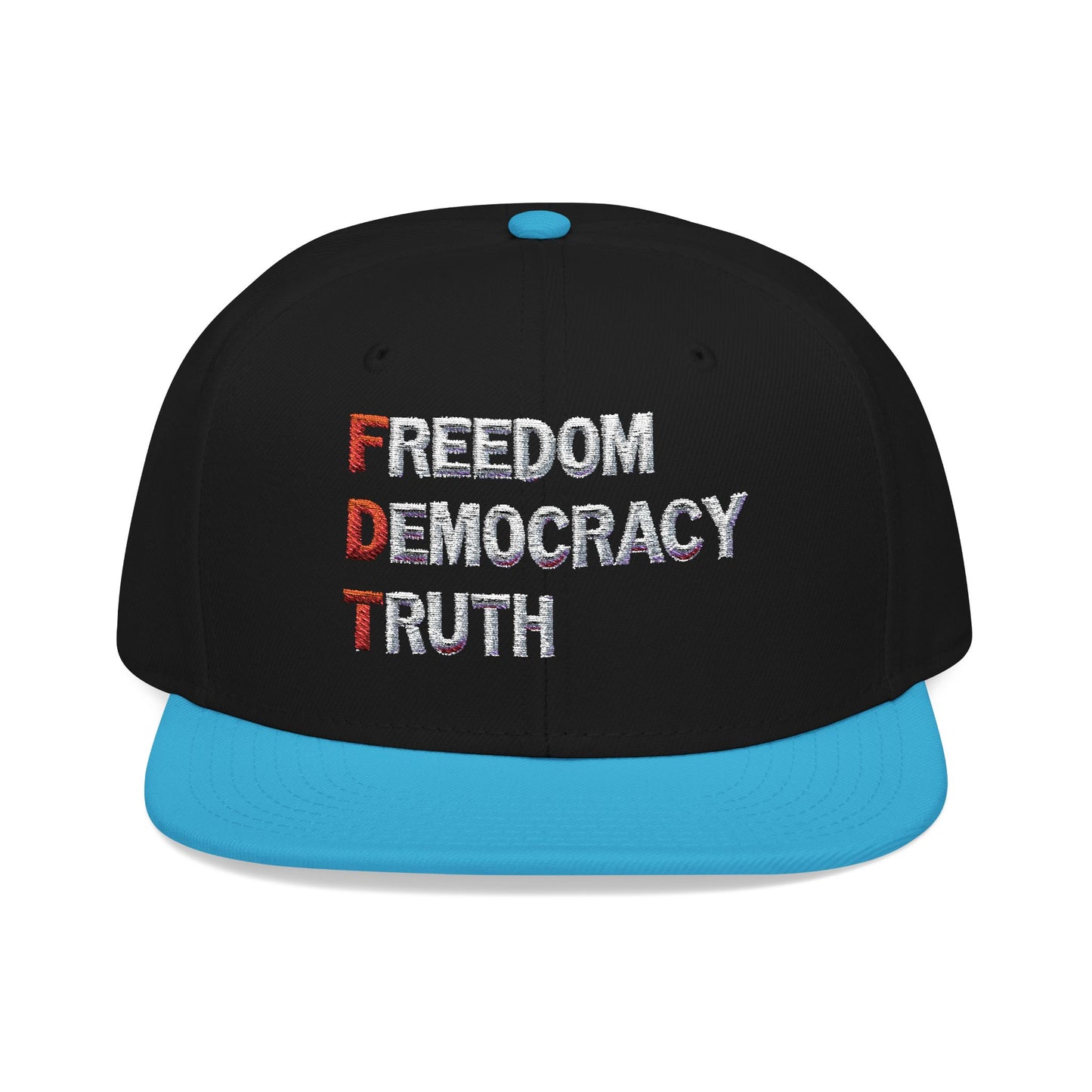 Freedom Democracy Truth Snapback Hat - Stylish Streetwear Cap for Casual Outfits, Perfect Gift for Sports Fans, Adjustable Fit