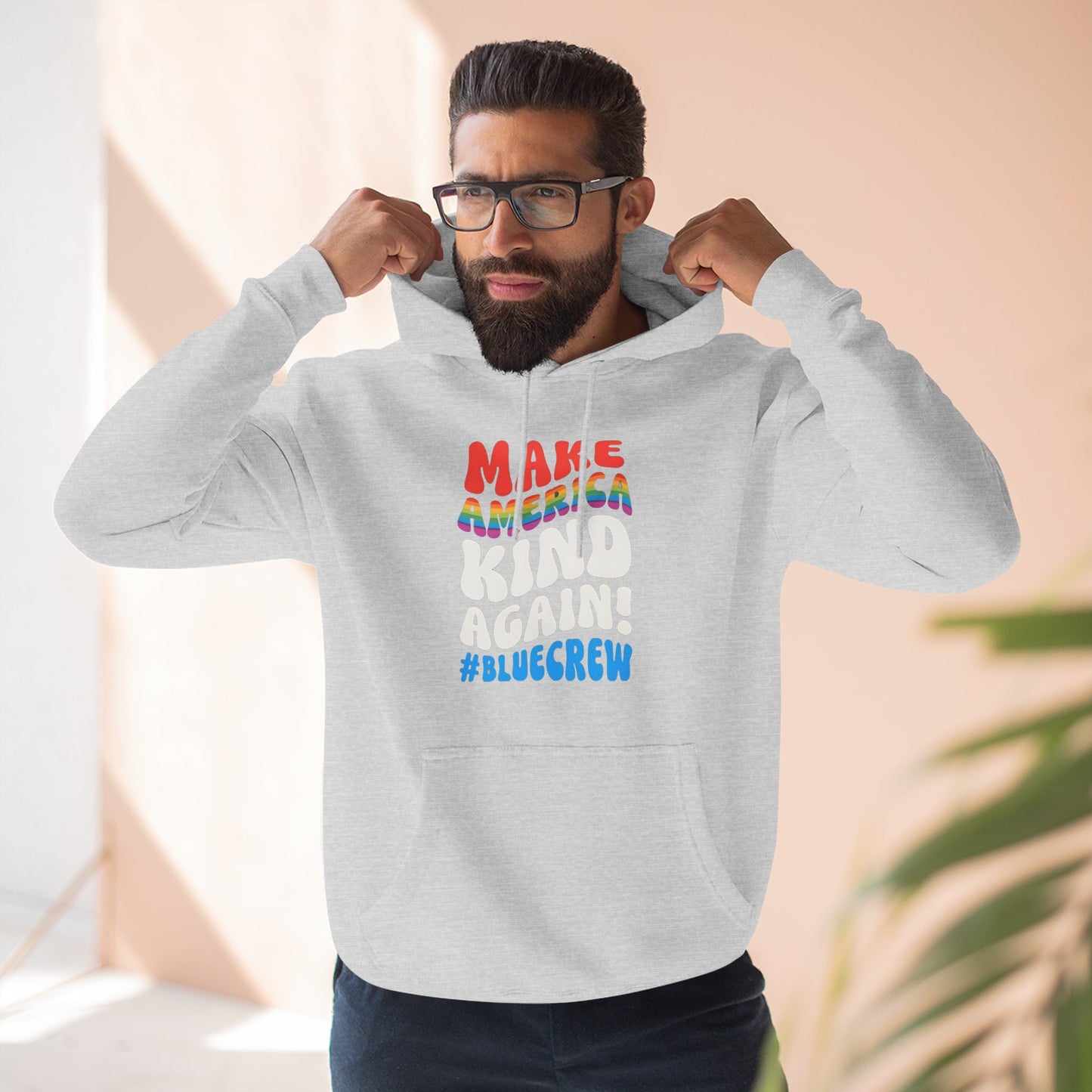Make America Kind Again #BlueCrew Fleece Hoodie, Unisex #BlueCrew Hoodie, #BlueCrew Gear