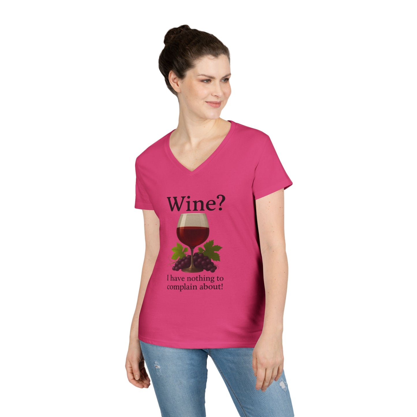 Wine Lover's V-Neck T-Shirt, Fun Wine Quote Tee, Gifts for Her, Casual Summer Top, Ladies' Wine Shirt