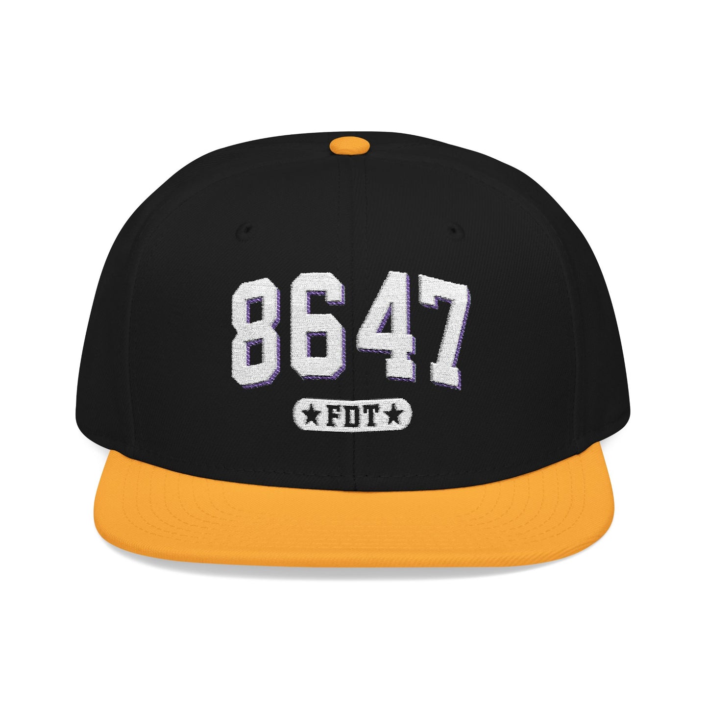 8647 FDT Snapback Cap, Embroidered Baseball Hat, Trendy Street Style, Gift for Political Enthusiasts, Unisex Fashion Headwear