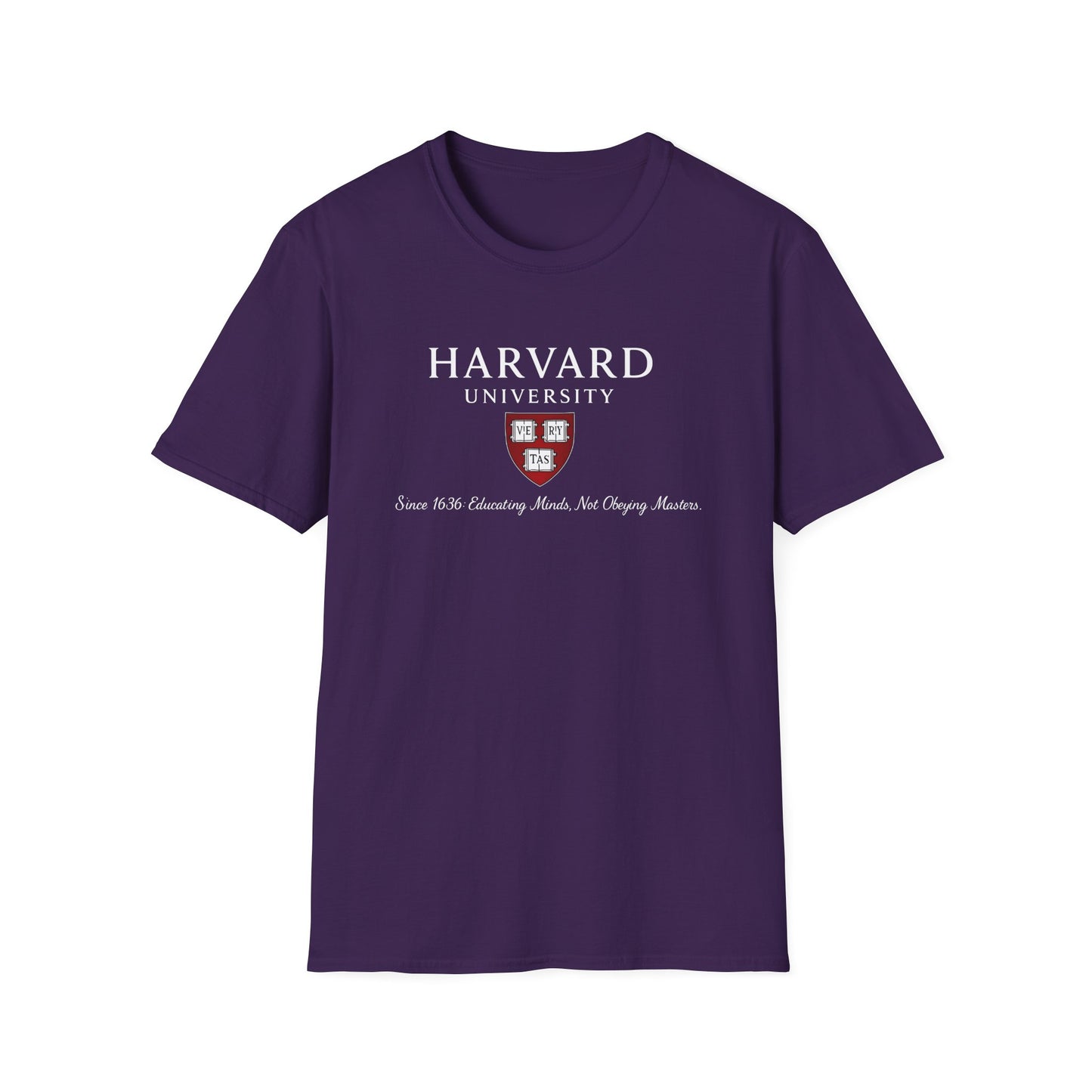 Harvard University - Since 1636: unisex t-shirt, antigovernment shirt, no masters tee, hands off universities t-shirt, law shirt