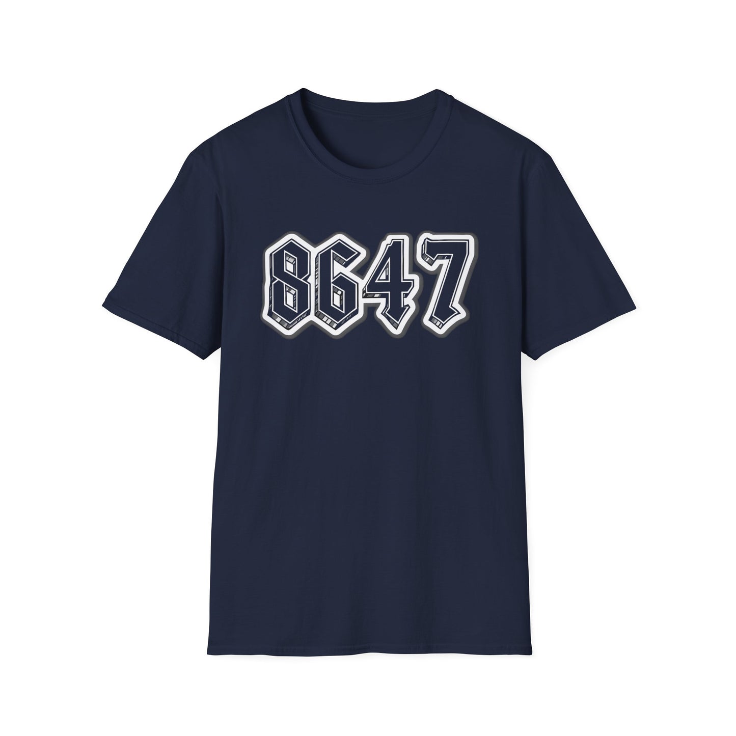 8647 front and back Softstyle T-Shirt with Quirky Slogan, Great for Casual Wear, Gift for Friends, Unique Birthday Present, Everyday Humor