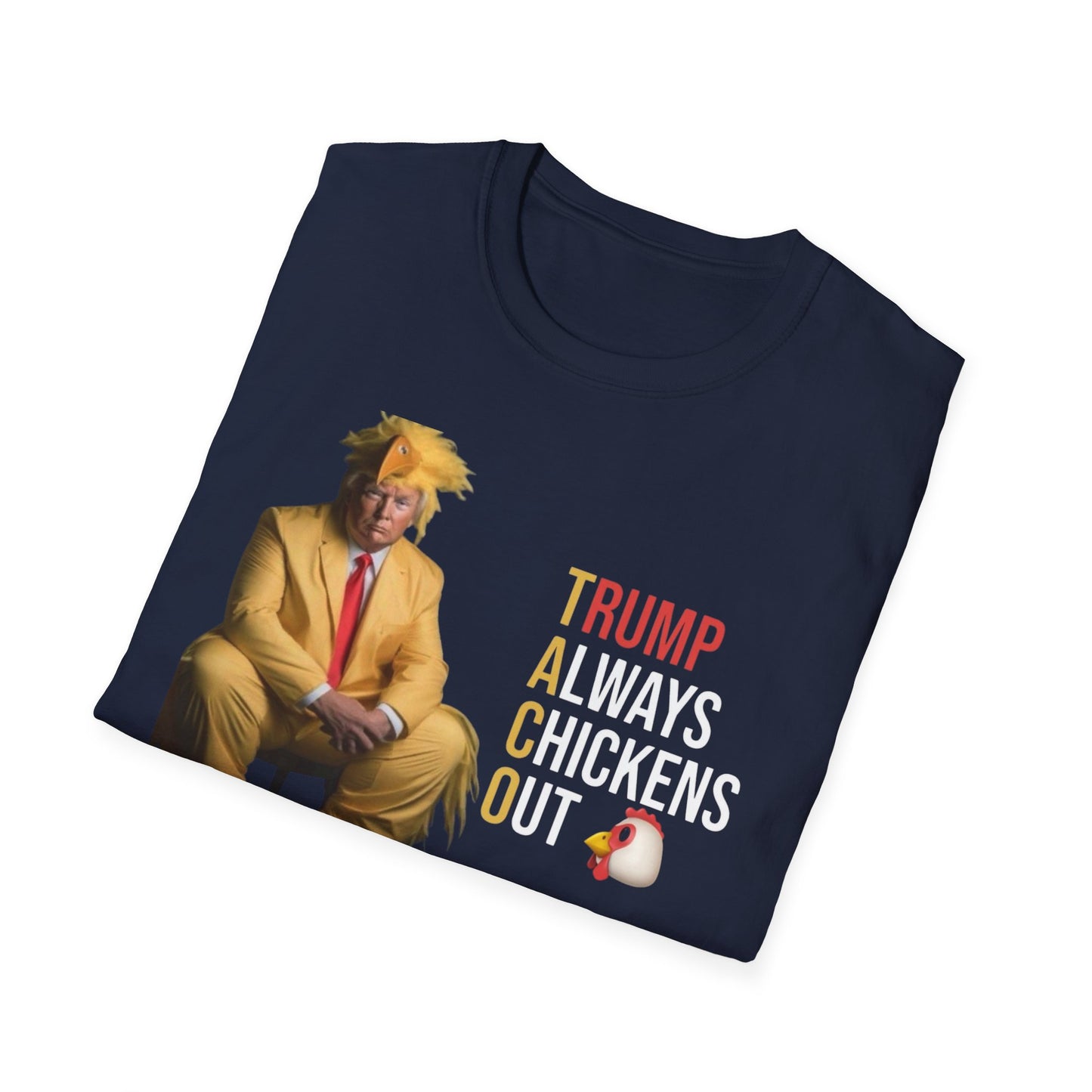 Trump Chicken Out Unisex T-Shirt, Funny Political Tee, Gift for Friends, Election Humor, Casual Wear