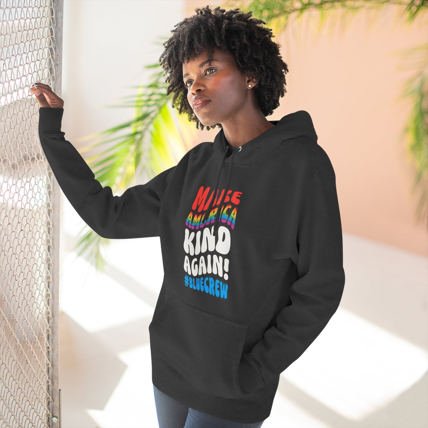 Make America Kind Again #BlueCrew Fleece Hoodie, Unisex #BlueCrew Hoodie, #BlueCrew Gear