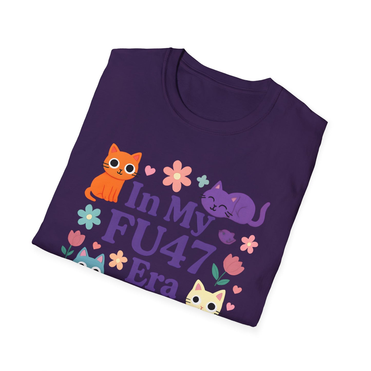 In My FU47 Era Unisex Tee, Cat Lover Gift, Comfortable Casual Wear, Funny Pet Humor, Perfect for Birthdays