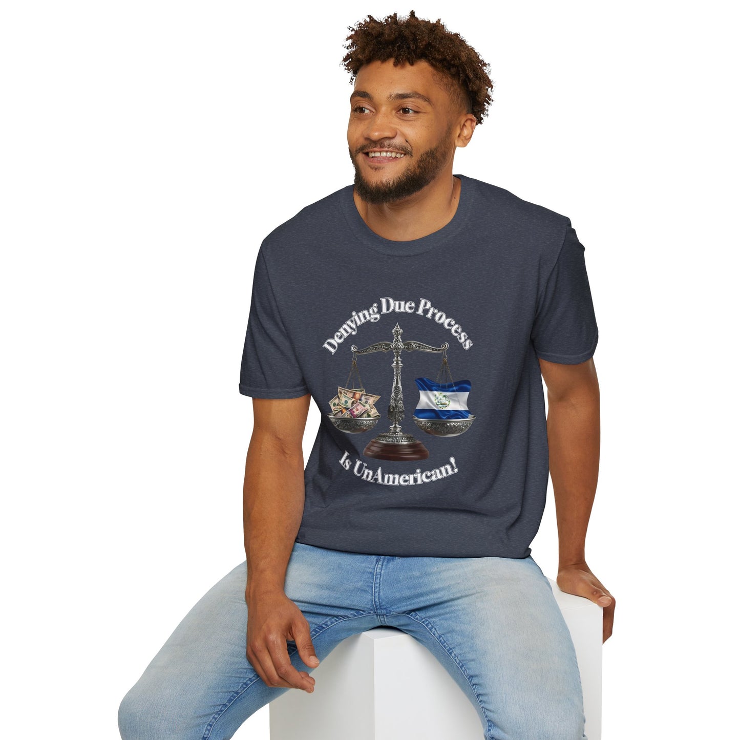 Justice T-Shirt - 'Denying Due Process Is UnAmerican' Graphic Tee, Political Apparel, Gift for Activists, Casual Wear, Statement Shirt
