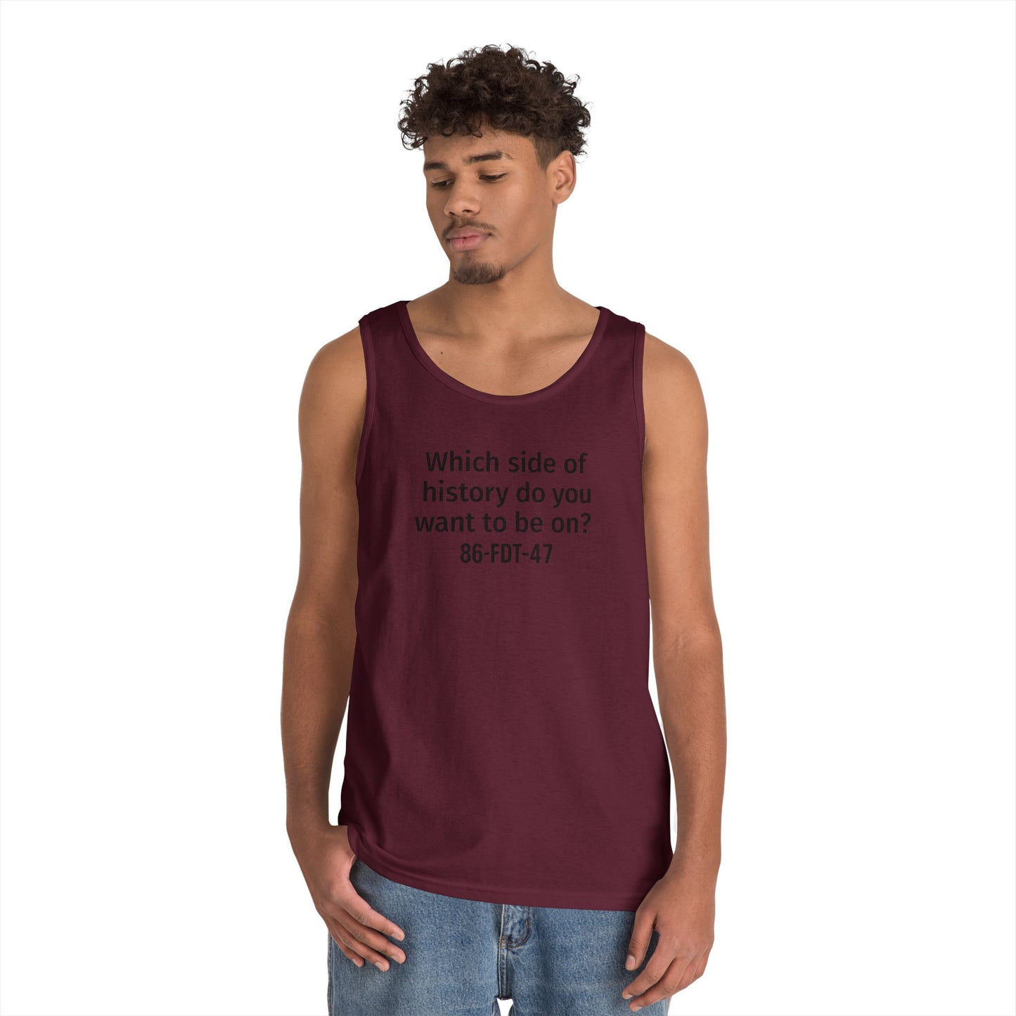 Which side of History?  Unisex Tank Top, Casual Wear, History Lover's Gift, Affirmation Shirt, Summer Fashion, Thought-Provoking Apparel