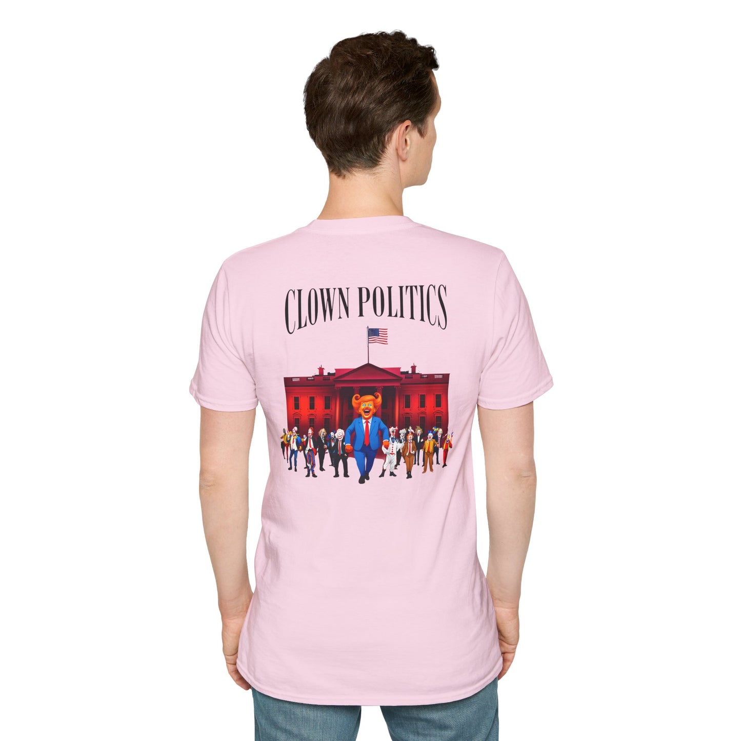 Clown Politics Graphic Tee, Statement Shirt for Activism, Funny Political T-Shirt, Gift for Protesters, Casual, antitrump tee