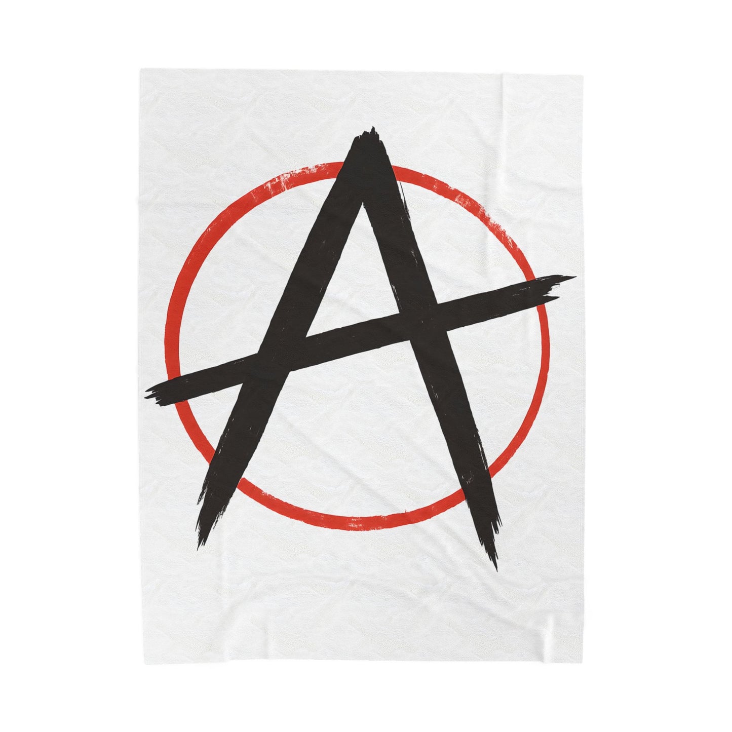 Anarchy Rebellious Plush Blanket, Cozy Throw Blanket, Anarchy Symbol Blanket, Soft Velvet Blanket for Home Decor, Gift for Activists
