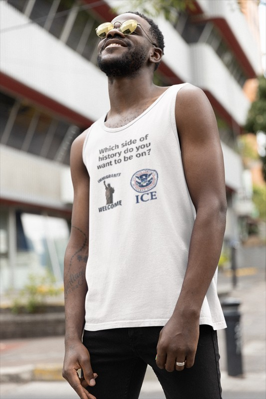 Liberty vs. ICE Tank Top - Welcome Immigrants, Advocacy Apparel, Social Justice Gear, Thought-Provoking Summer Wear, Casual