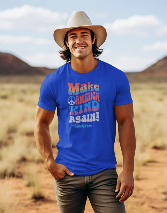 Make America Kind Again #BlueCrew T-Shirt,  Unisex #BlueCrew Tee, #BlueCrew Gear, Anti MAGA Tee, Anti Fascist Tee
