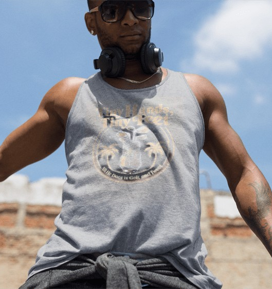 Tiny Hands Tiny Feet - All He Does is Golf and Tweet, unisex tank top, anti trump unisex tank top, protest Tank top, unisex fit