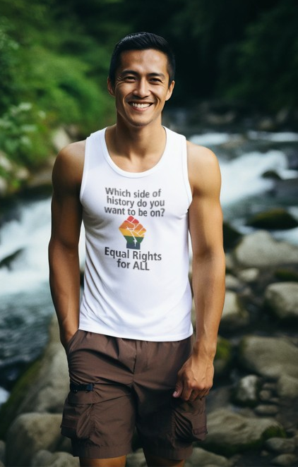 Unisex Equal rights for all Tank Top for Equality Activism, Protest Wear, LGBT Pride, Summer Casual, Gift for Activists