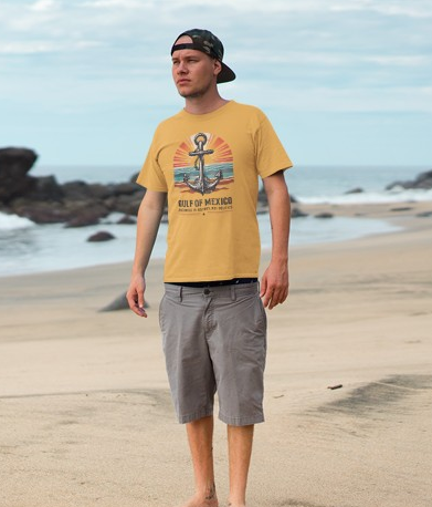 Gulf of Mexico, Anchored in History, Not Politics T-Shirt, Political Statement Tee, Anti Fascism Tee, AntiTrump Tee
