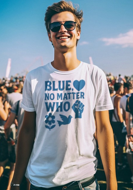 Blue, No Matter Who Love Unisex T-Shirt, LGBTQ+ Pride Tee, Equal Rights Shirt, Activist Apparel, Gift for Allies and Supporters