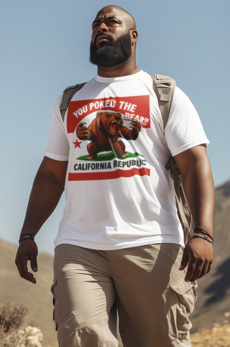 You Poked The Bear!! California Bear Graphic Tee, Unisex Softstyle T-Shirt, Cute Funny Shirt, Gift for Friends, California Pride Apparel