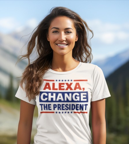 Alexa, change the President unisex T-Shirt, Election Tee, Unisex Graphic Shirt, Gift for Politics Lovers, Change the President Shirt