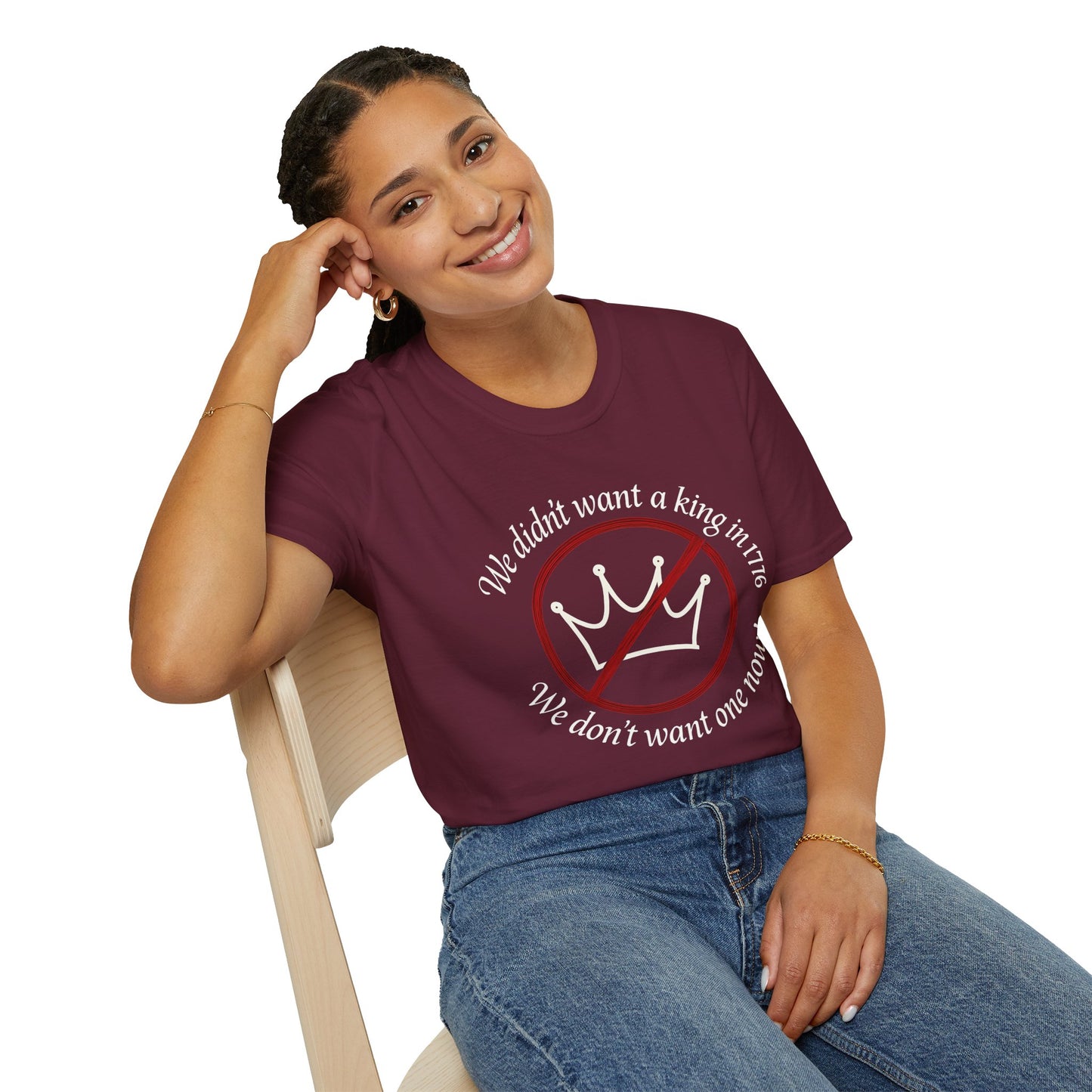 No Kings in 1776 unisex t-shirt, no kings political tee, anti king tee, unisex fit, protest t-shirt, everyday patriot t-shirt