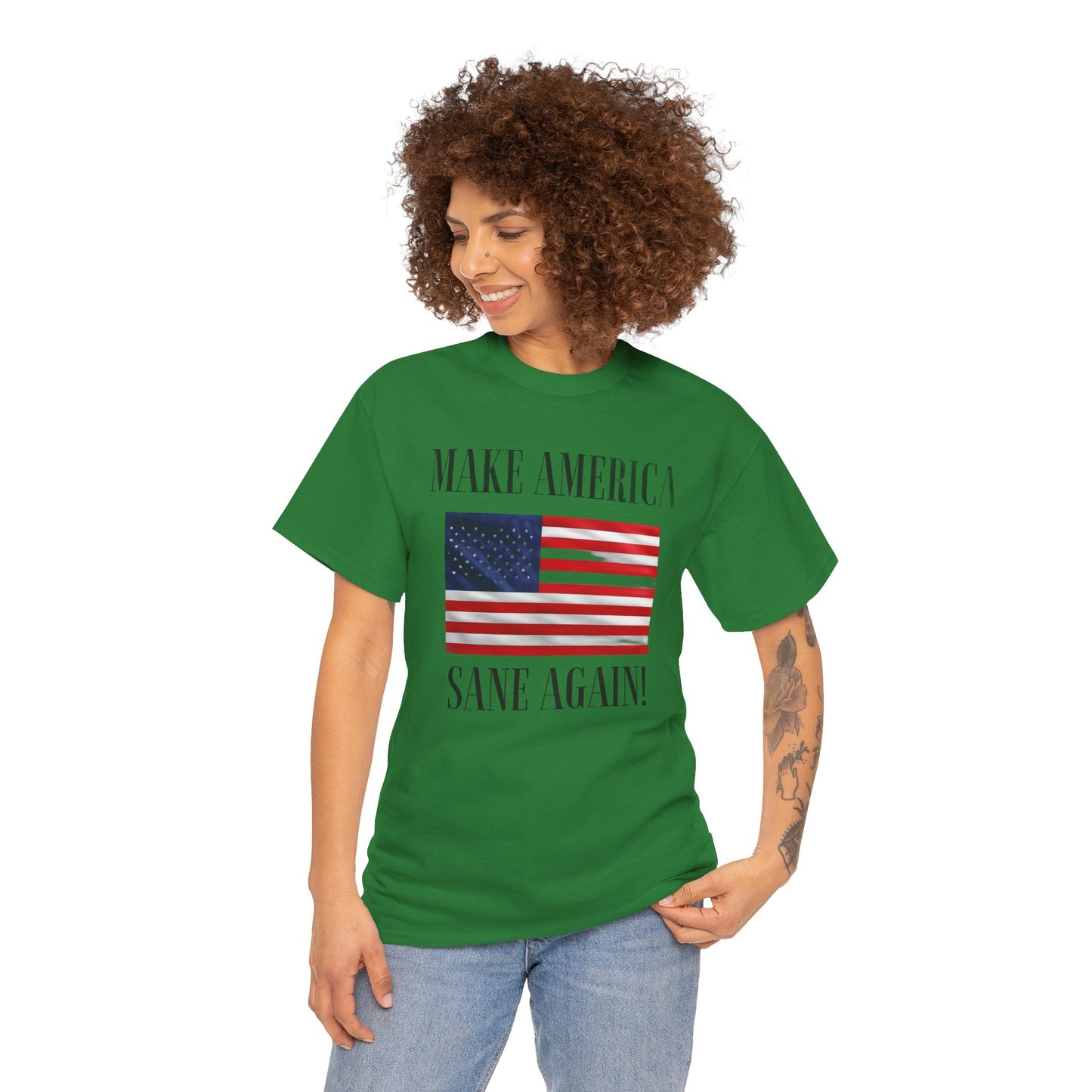 Make America Sane Again! T-Shirt, Unisex Graphic T-Shirt, Political Statement Tee, Anti Fascism, Anti MAGA