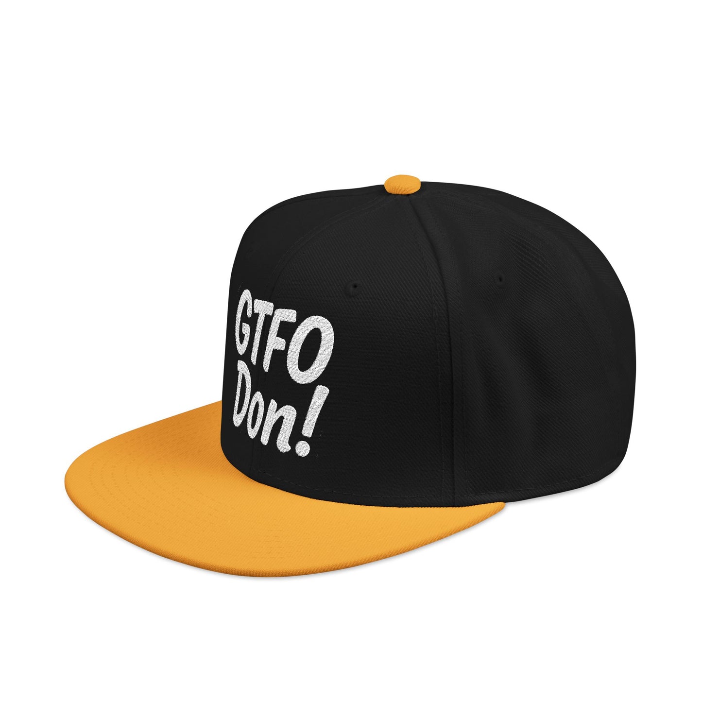 GTFO Don! Snapback Cap - Funny Embroidered Hat, Casual Streetwear, Gift for Friends, Party Accessory, Unisex Style