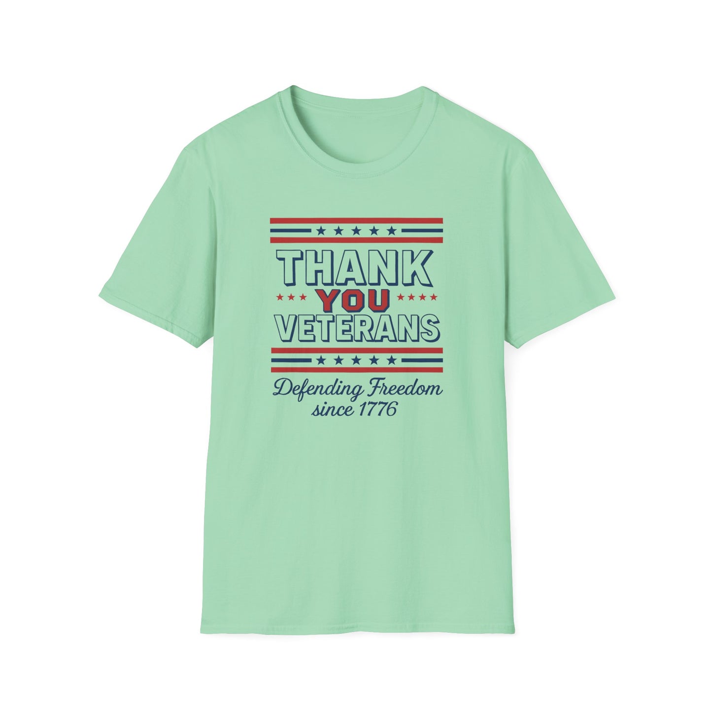 Thank You Veterans Defending Freedom since 1776 unisex tshirt, patriotic tshirt, 4th of July shirt honoring veterans, pro vet
