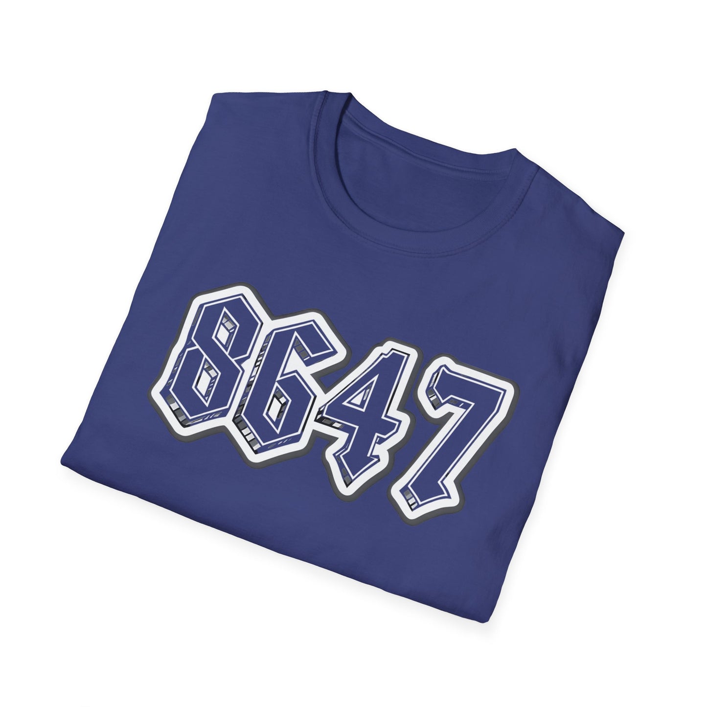 8647 front and back Softstyle T-Shirt with Quirky Slogan, Great for Casual Wear, Gift for Friends, Unique Birthday Present, Everyday Humor