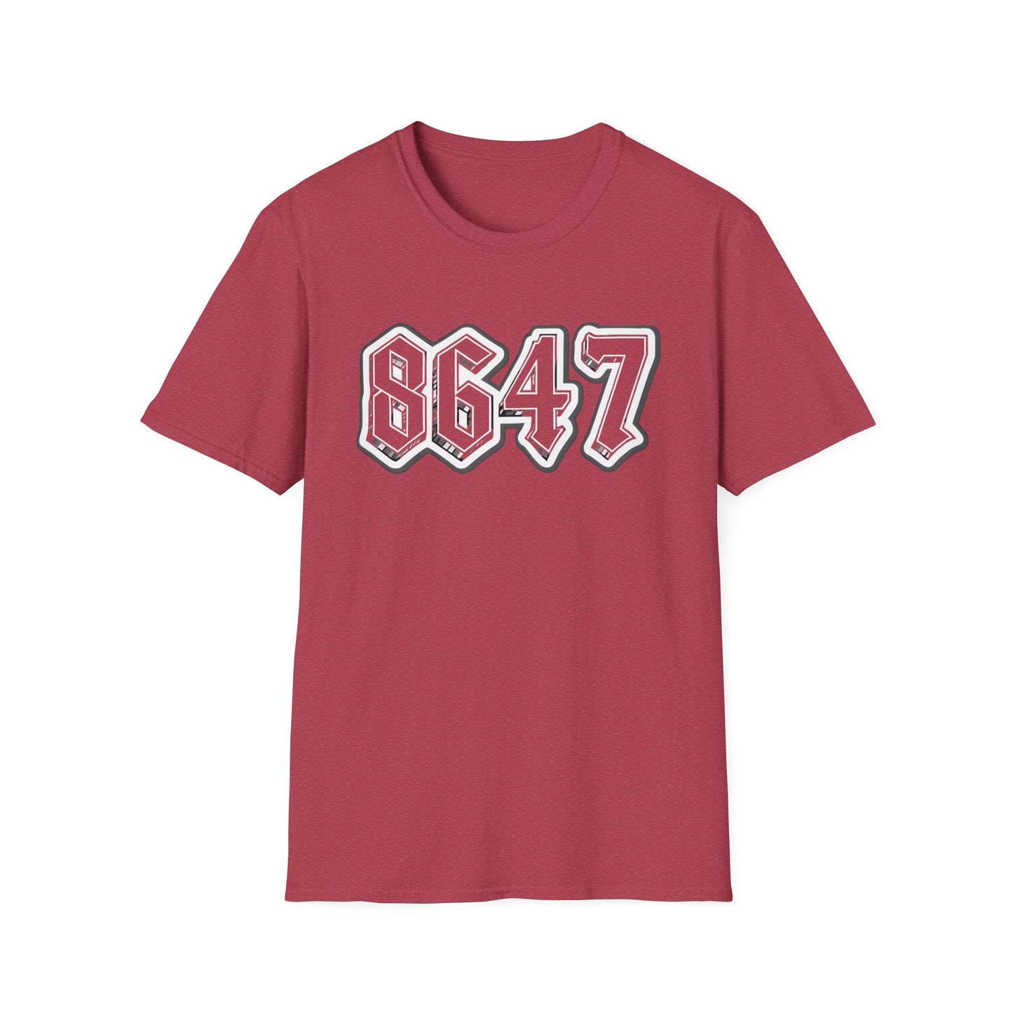 8647 Trendy Unisex T-Shirt with Bold Graphic 8647, Casual Streetwear, Gift for Him or Her, Everyday Wear, Comfortable Tee