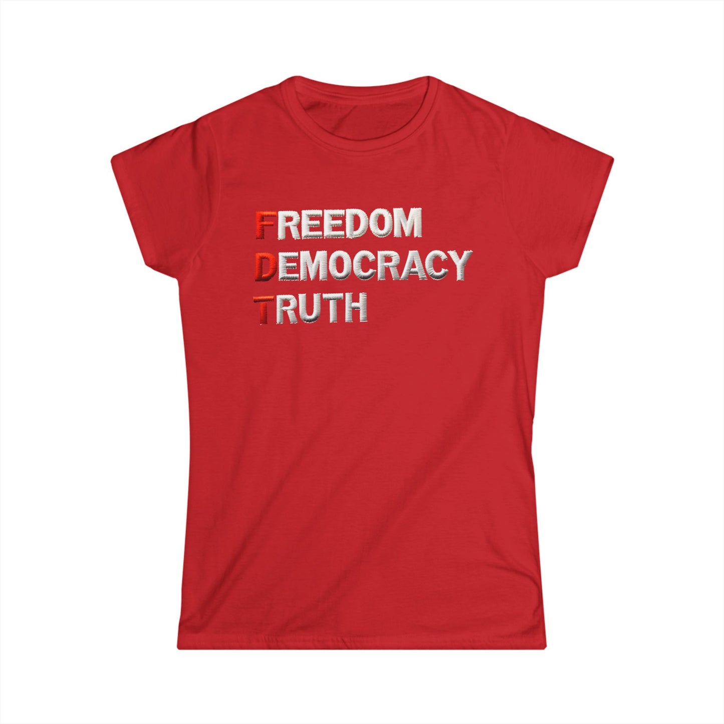 Freedom Democracy Truth Women's Fit Tee |  Equality Apparel, Activist Clothing, Inspirational Gift, Urban Fashion