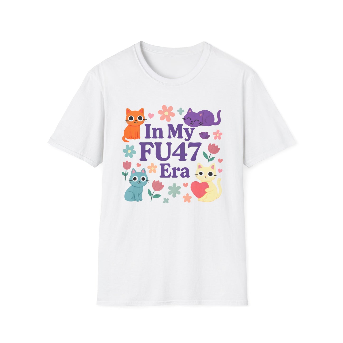 In My FU47 Era Unisex Tee, Cat Lover Gift, Comfortable Casual Wear, Funny Pet Humor, Perfect for Birthdays