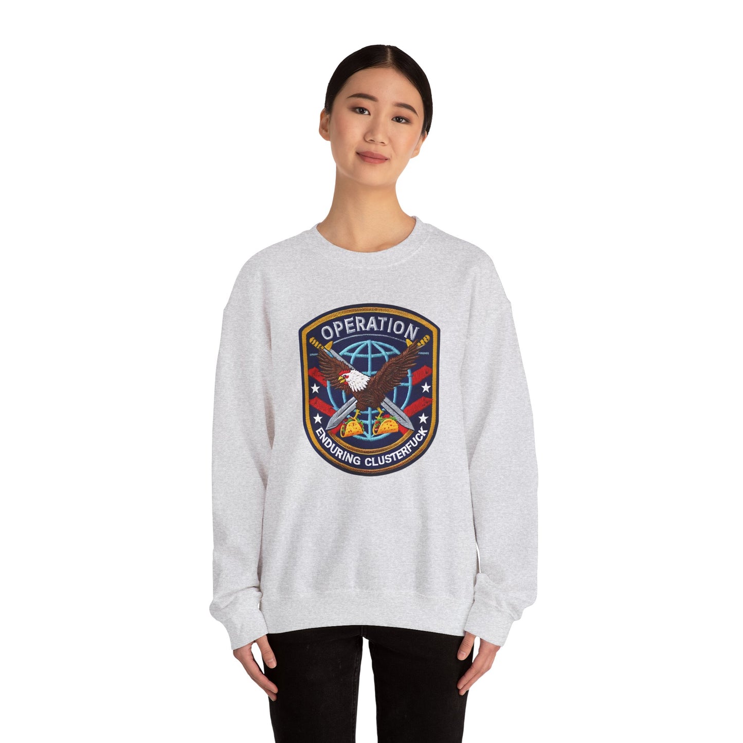 Operation Enduring Clusterfuck crewneck Sweatshirt, Political Statement Sweatshirt, Anti Fascism Sweatshirt, Support Ukraine Crew Neck