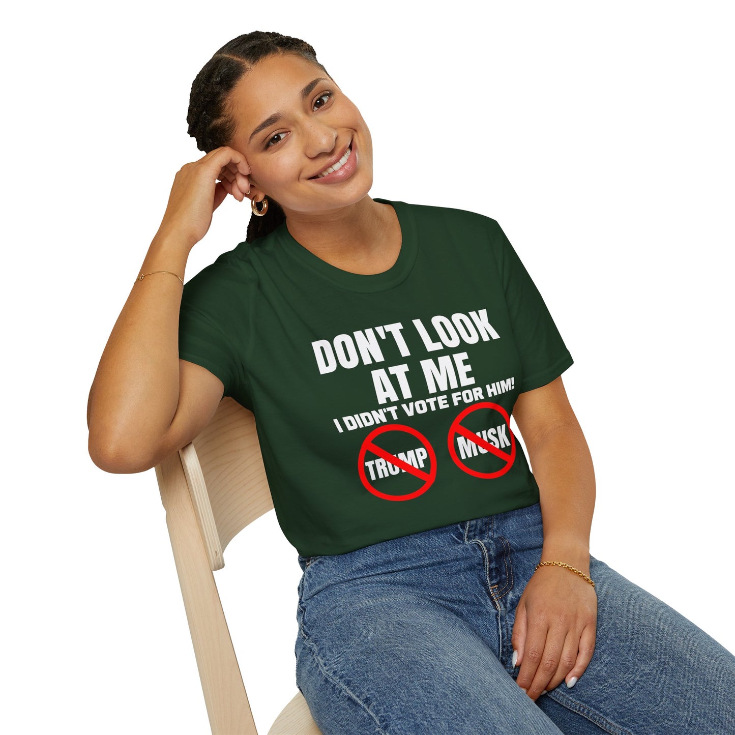 Don't Look at me, I didn't Vote for Him! t-shirt, Casual Wear, Gift for Activists, Funny Quote Tee, Resistance Tee, Anti-MAGA