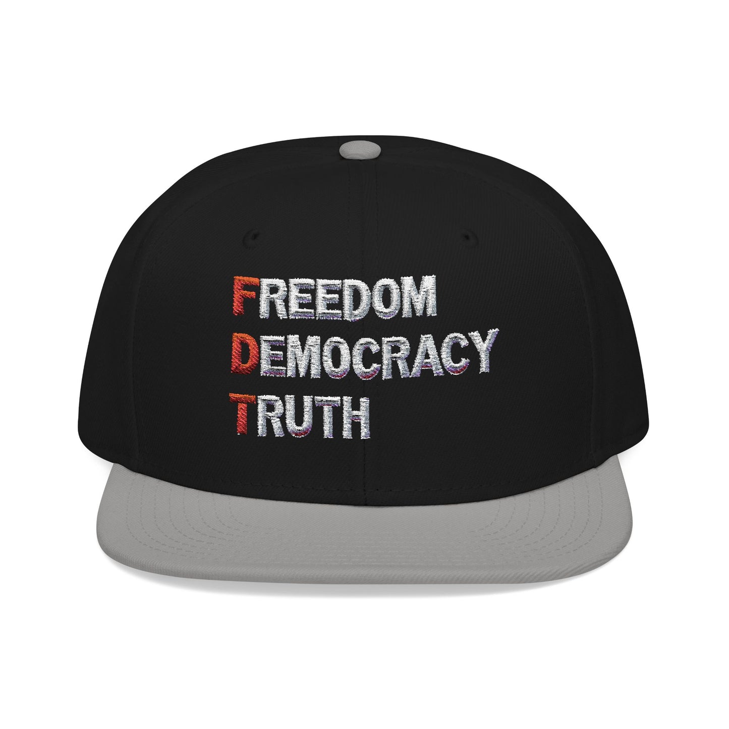 Freedom Democracy Truth Snapback Hat - Stylish Streetwear Cap for Casual Outfits, Perfect Gift for Sports Fans, Adjustable Fit