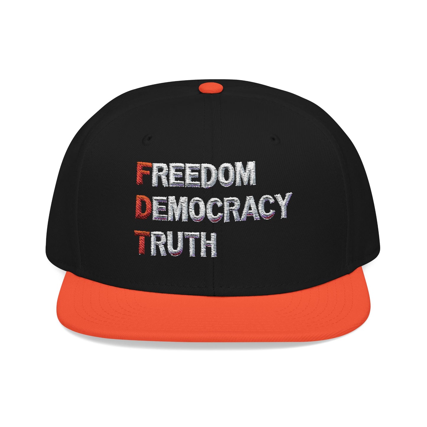 Freedom Democracy Truth Snapback Hat - Stylish Streetwear Cap for Casual Outfits, Perfect Gift for Sports Fans, Adjustable Fit