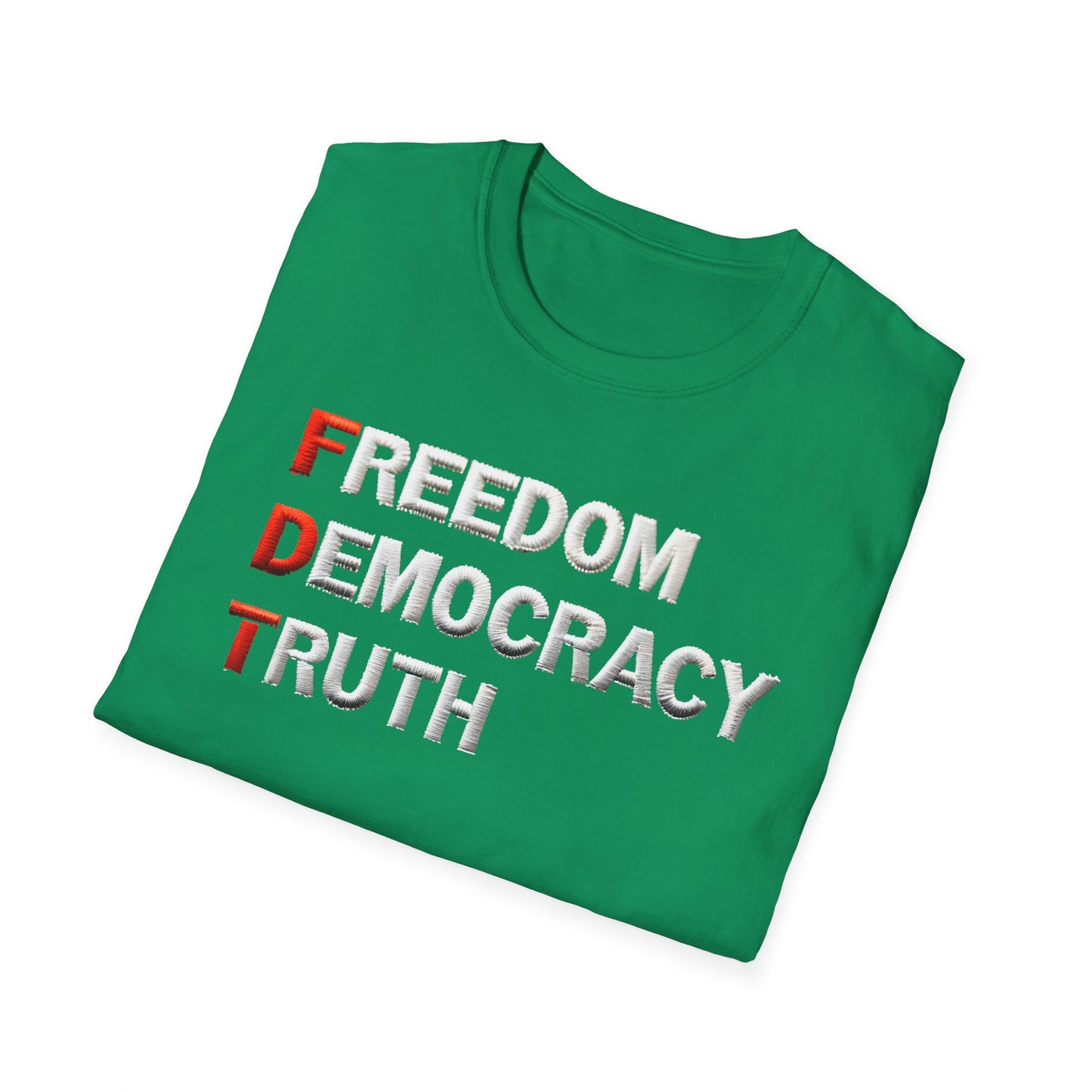 Freedom Democracy Truth FDT unisex tshirt, antitrump Tshirt, unisex fit, political protest tshirt, many colors to choose from