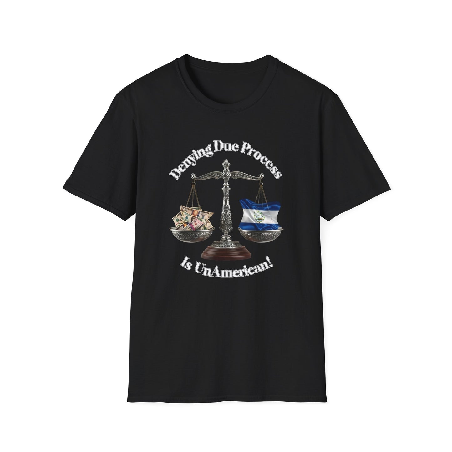 Justice T-Shirt - 'Denying Due Process Is UnAmerican' Graphic Tee, Political Apparel, Gift for Activists, Casual Wear, Statement Shirt