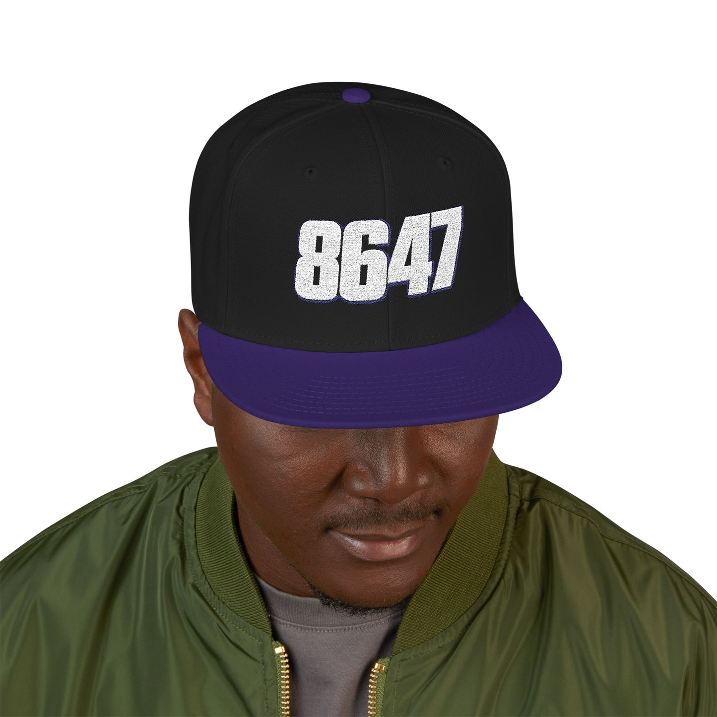 Embroidered 8647 Snapback Cap | Stylish Streetwear Hat | Perfect Gift for Him, Customizable Vintage Hat, Casual Fashion