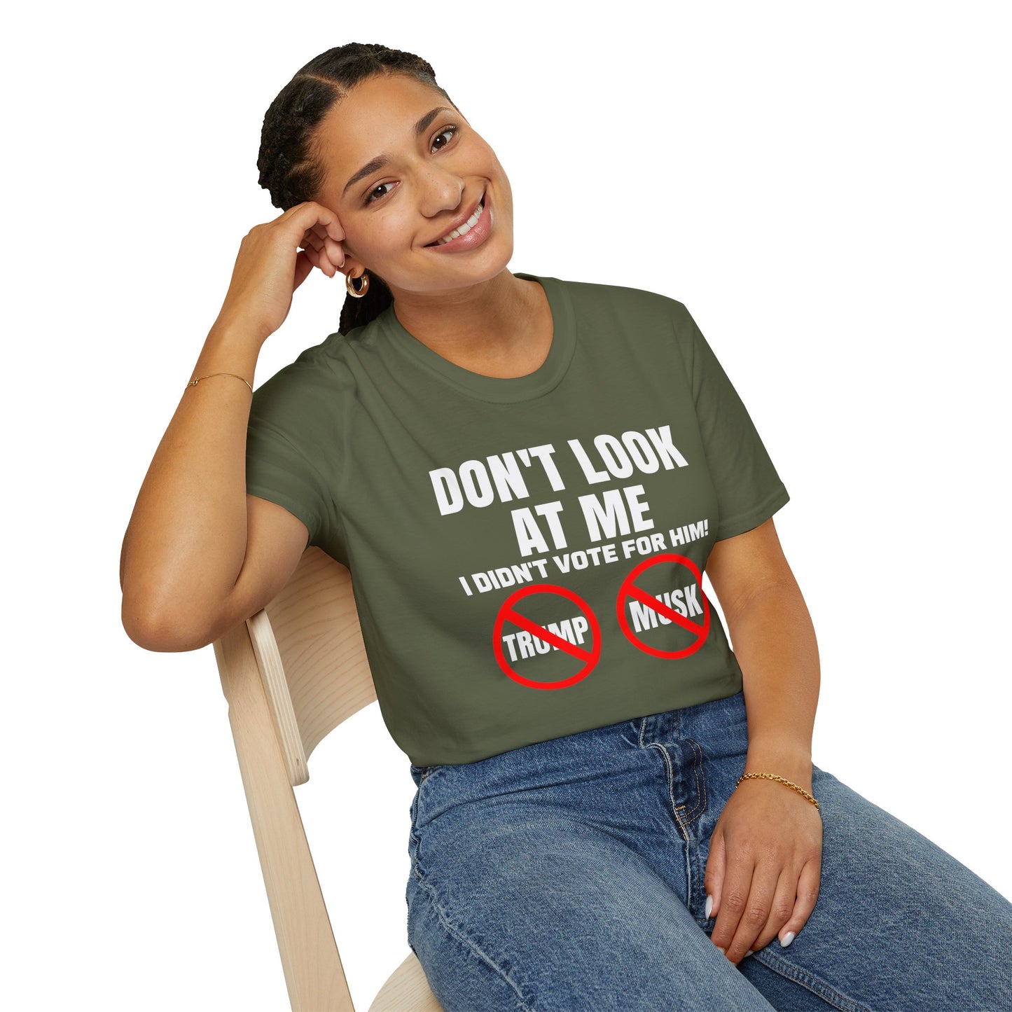 Don't Look at me, I didn't Vote for Him! t-shirt, Casual Wear, Gift for Activists, Funny Quote Tee, Resistance Tee, Anti-MAGA