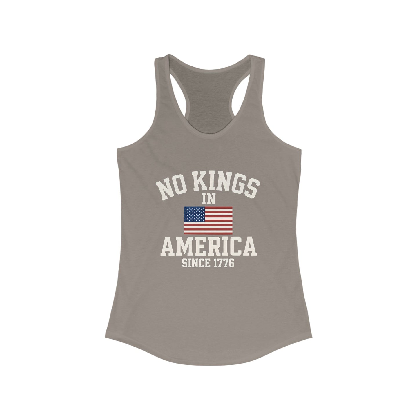 No Kings Racerback Tank, No Kings in America Tee, Fourth of July Top, Casual Summer Wear, Independence Day Apparel, Gift for Her